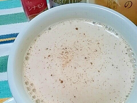 ホッと☆麹入りシナモンきなこカフェラテ♪